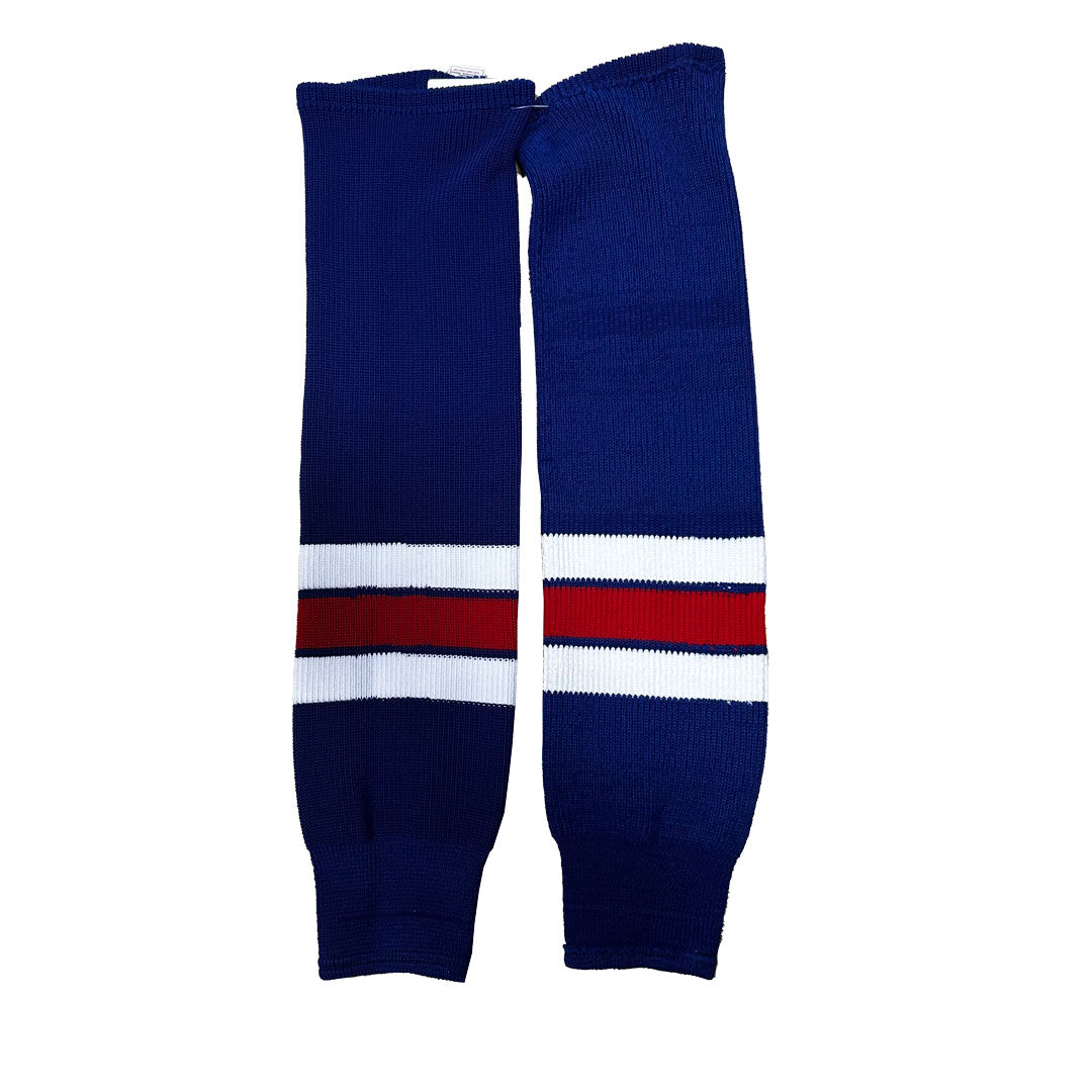 Nike - Team USA Used Knit Hockey Socks (Blue/Red/White)